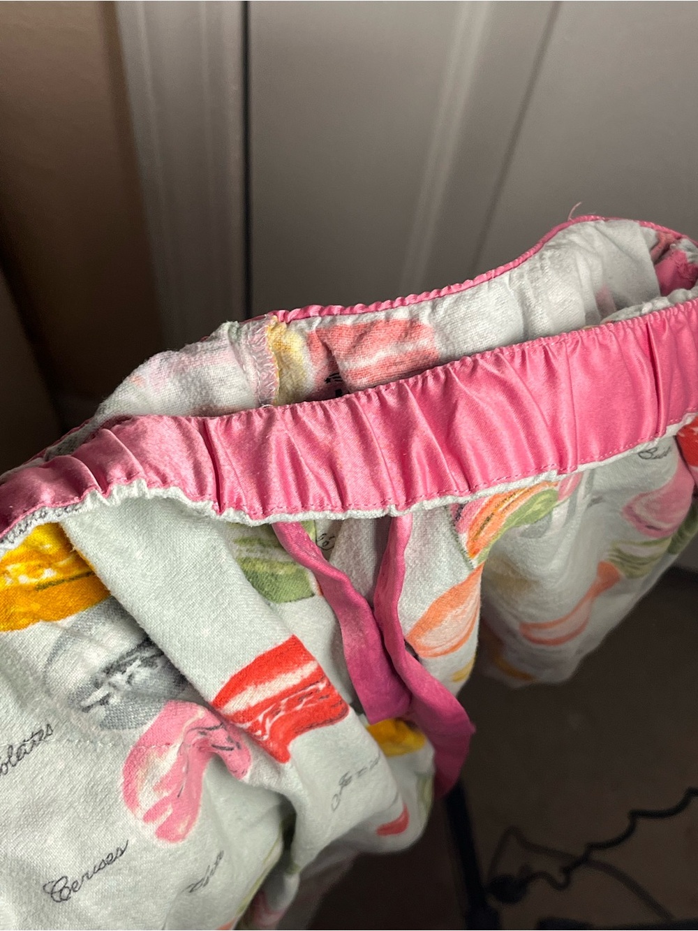 Nick & Nora Light Mint Pajama Pants with Colorful Macaron - Small - Picture 11 of 13